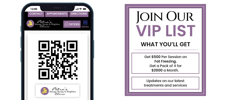 Join the VIP List of Petra’s Massage Therapy & Weight Loss Clinic in Oklahoma City, OK